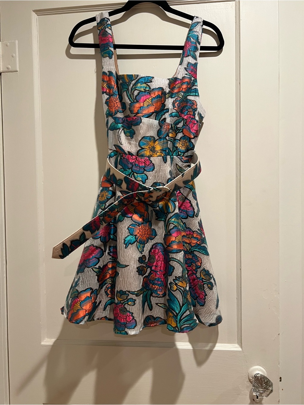 Elliatt Multicolor Floral Jacquard Dress